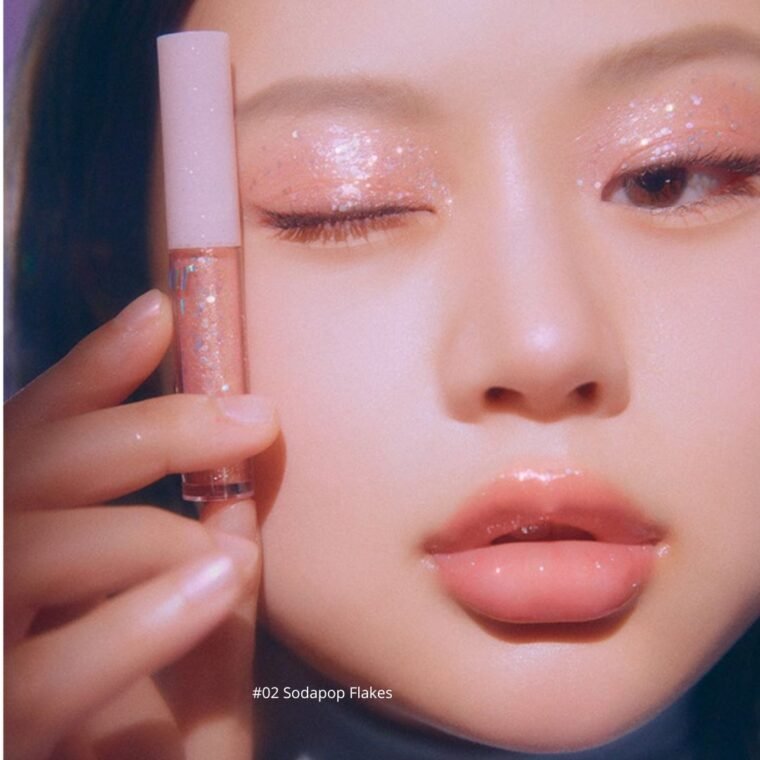 Peripera Sugar Twinkle Flüssiger Glitzer-Lidschatten – Langanhaltend, Wasserbasierte Formel, 1,9 G
