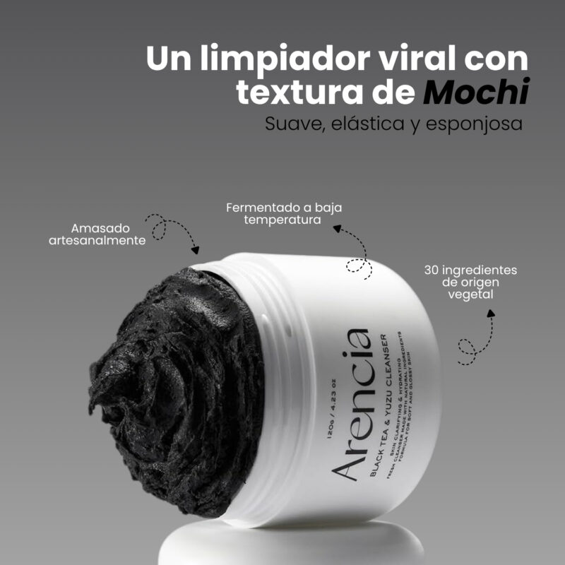 ARE000501 Arencia Black Tea Rice Mochi Cleanser 120g