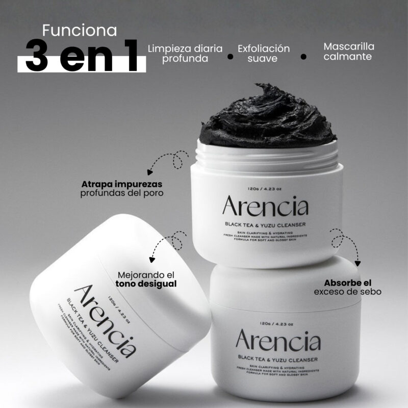 ARE000501 Arencia Black Tea Rice Mochi Cleanser 120g