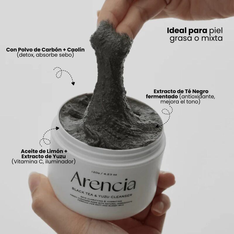 ARE000501 Arencia Black Tea Rice Mochi Cleanser 120g