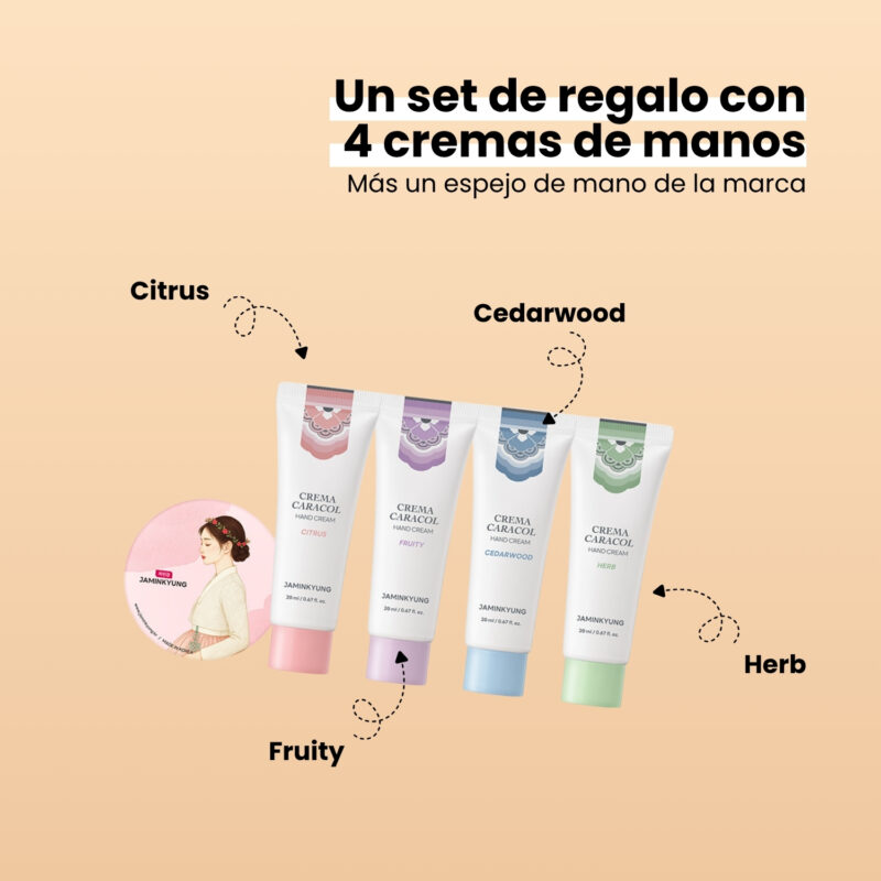 JAM000201 JAMINKYUNG Crema Caracol Hand Cream Gift Set [20mlx4ea]