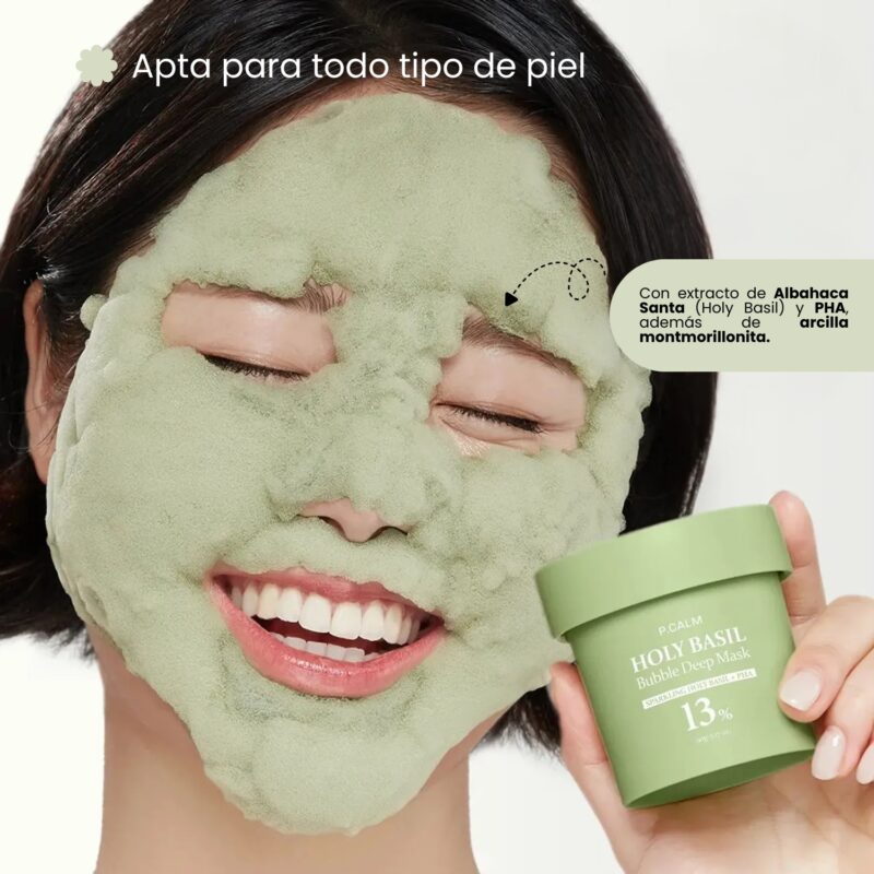 PLM000301 P.CALM HOLY BASIL Bubble Deep Mask