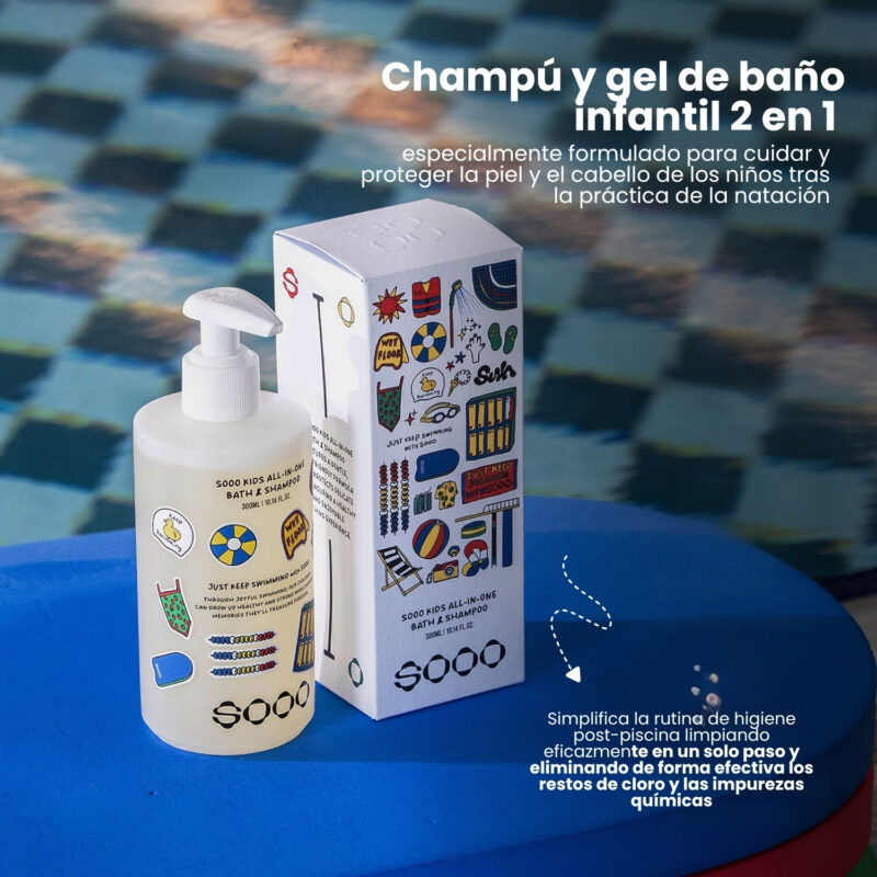 SOO000301 SOOO Swim Kids All in One Bath & Shampoo 300ml