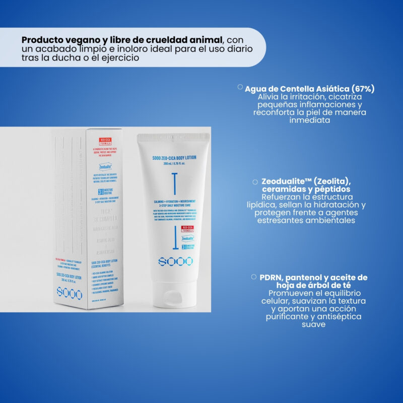 SOO000501 SOOO Zeo Cica Body Lotion 200ml